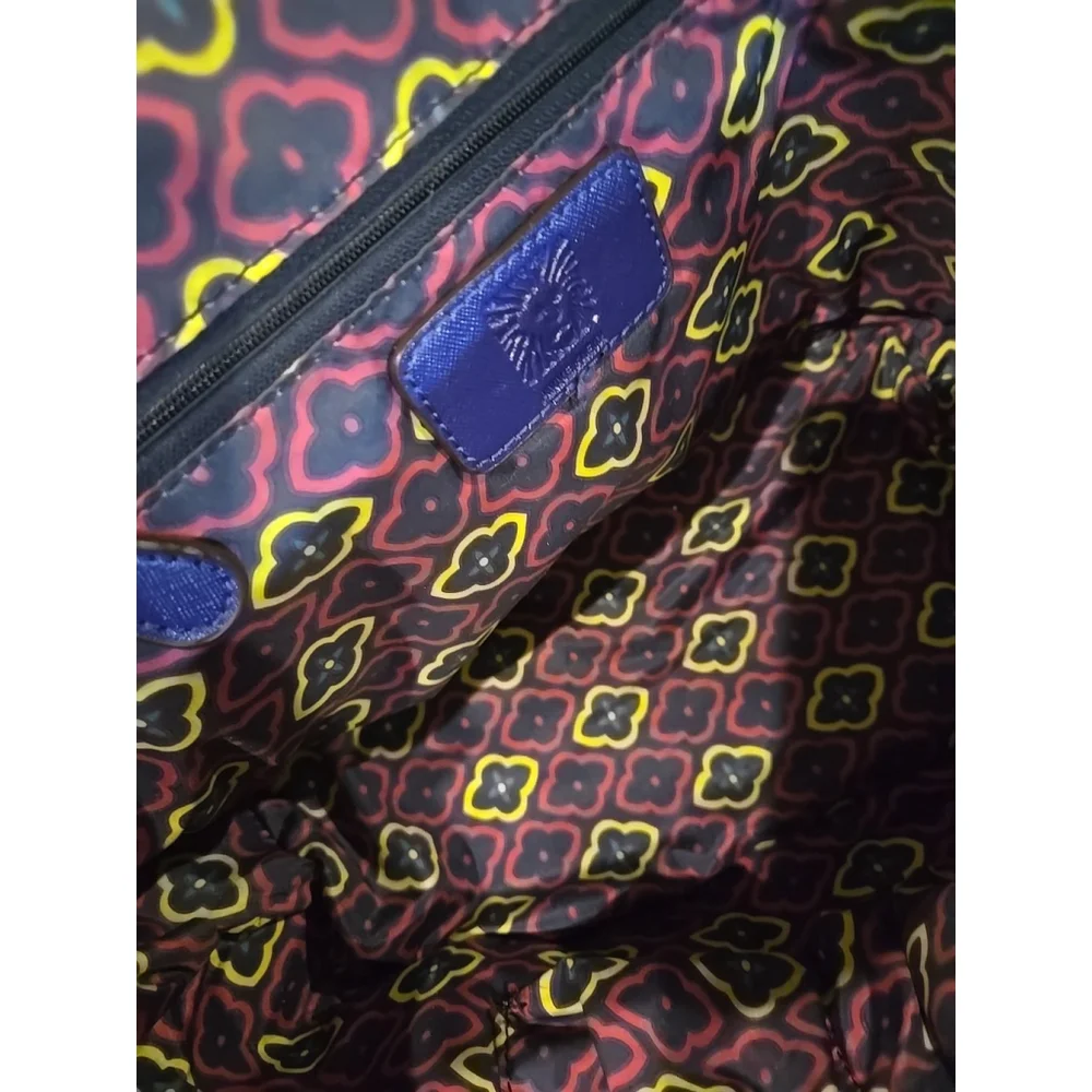 Anne Klein Beautiful Blue Leather Handbag Dome Shaped Excellent Condition (226)